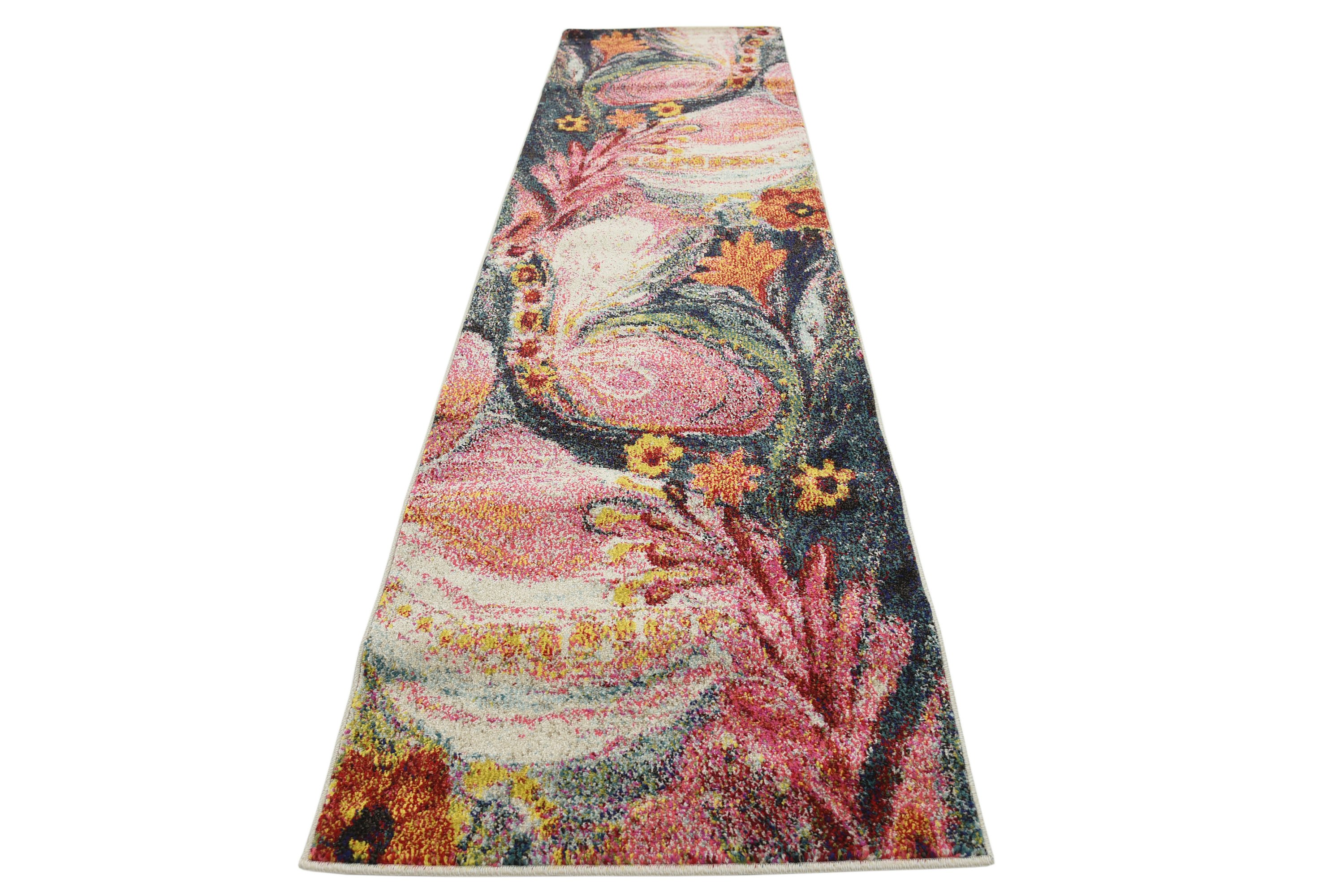 Pink 2' 7 x 10' Fresco Runner Rug Area Rugs eSaleRugs
