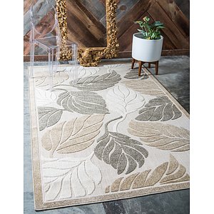 Unique Loom 5' x 8' Outdoor Botanical Rug