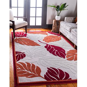Unique Loom 7' x 10' Outdoor Botanical Rug