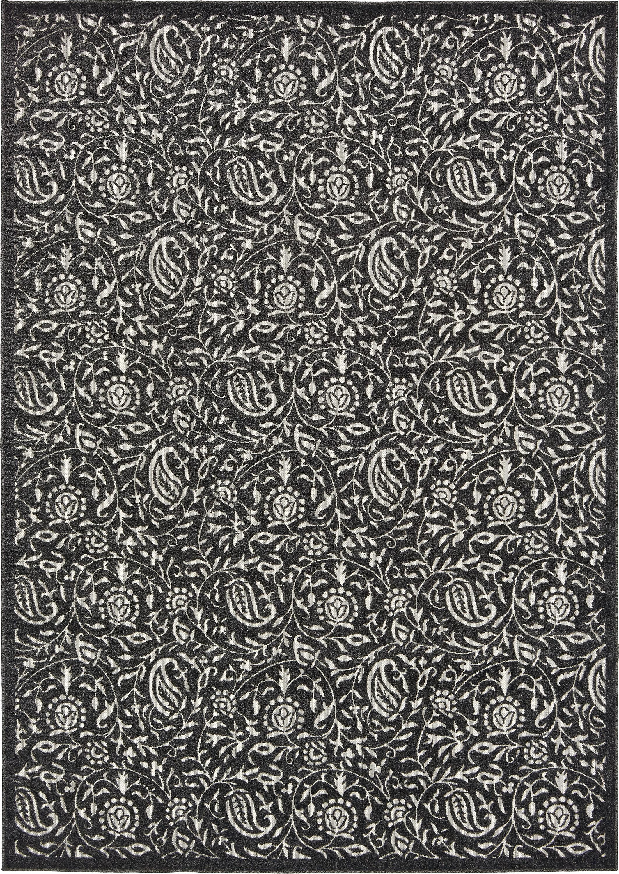 Black 7' x 10' Transitional Indoor/Outdoor Rug eSaleRugs