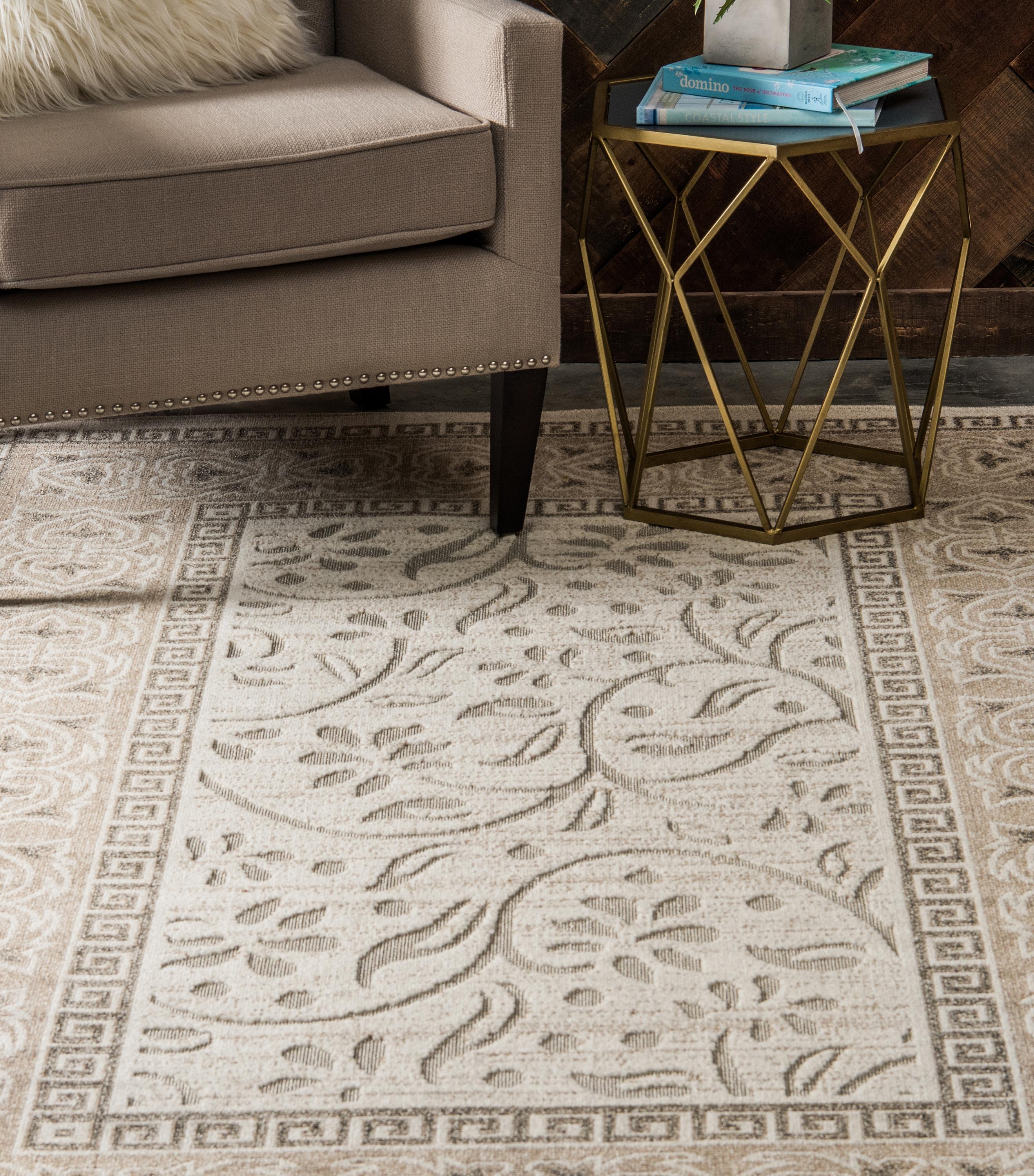 Cream 9' x 12' Outdoor Botanical Rug eSaleRugs