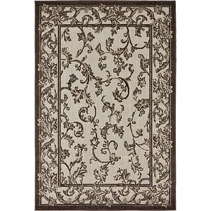 Unique Loom 4' x 6' Outdoor Botanical Rug