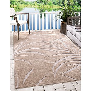 Unique Loom 6' x 9' Outdoor Botanical Rug