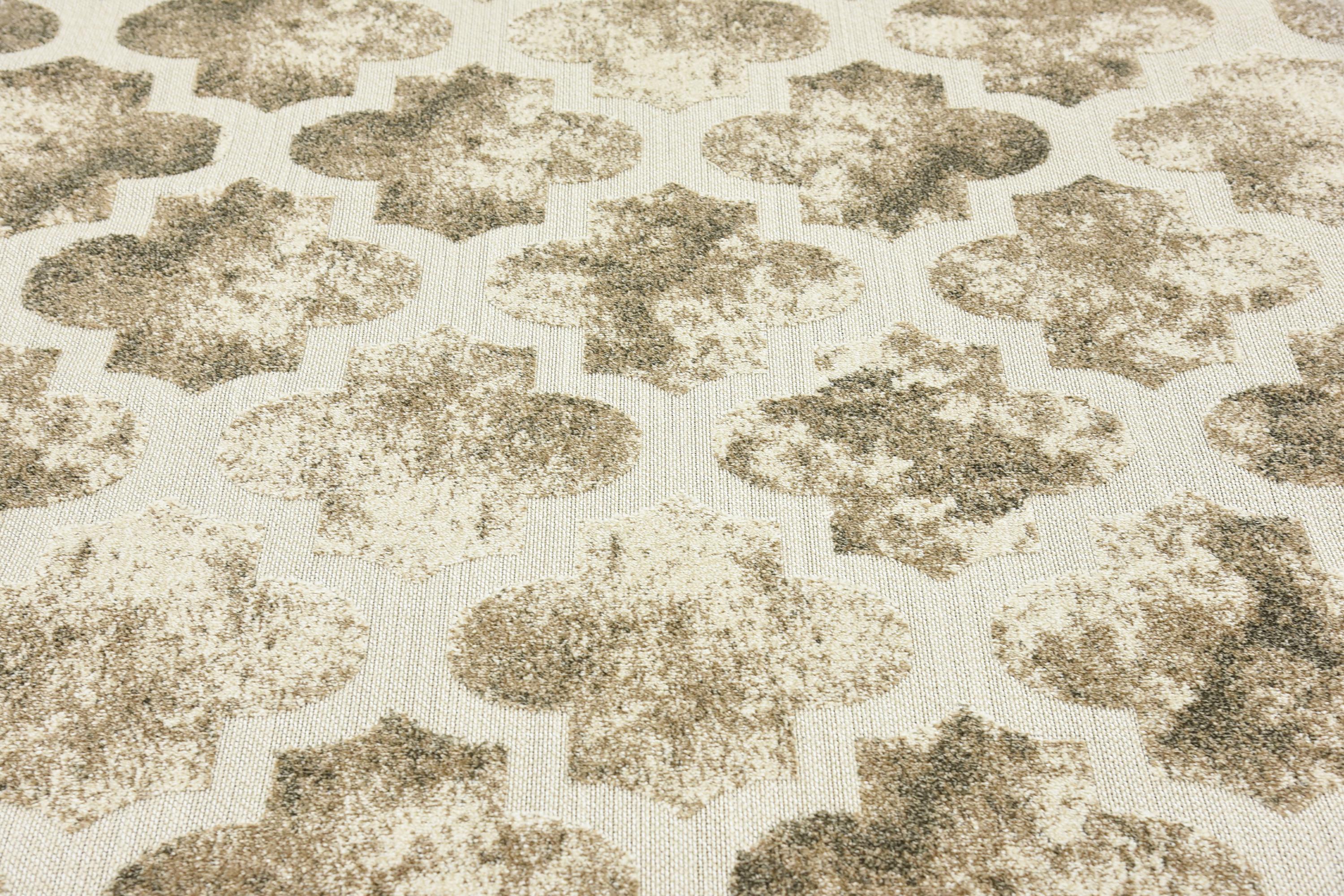 Cream 5' x 8' Outdoor Trellis Rug eSaleRugs