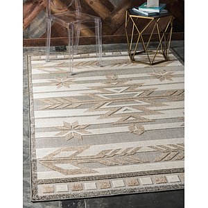 Unique Loom 9' x 12' Outdoor Modern Rug