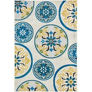 Unique Loom 4' x 6' Outdoor Modern Rug
