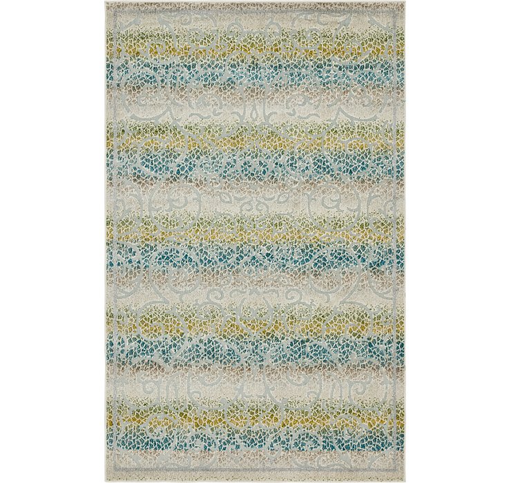 5' x 8' Outdoor Botanical Rug