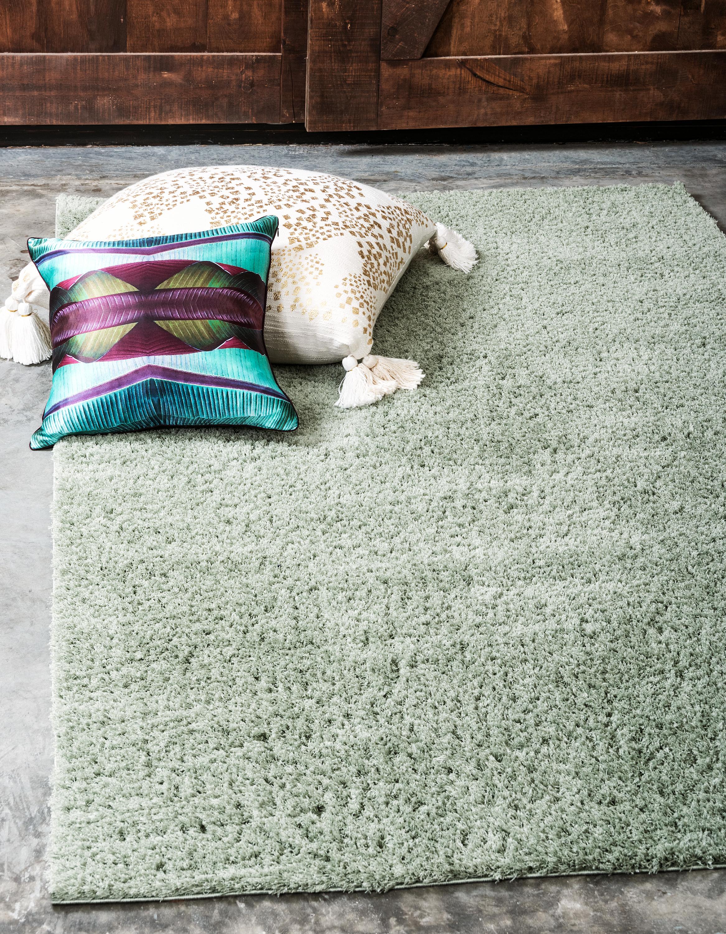 Sage Green 9' x 12' Studio Solid Shag Rug eSaleRugs