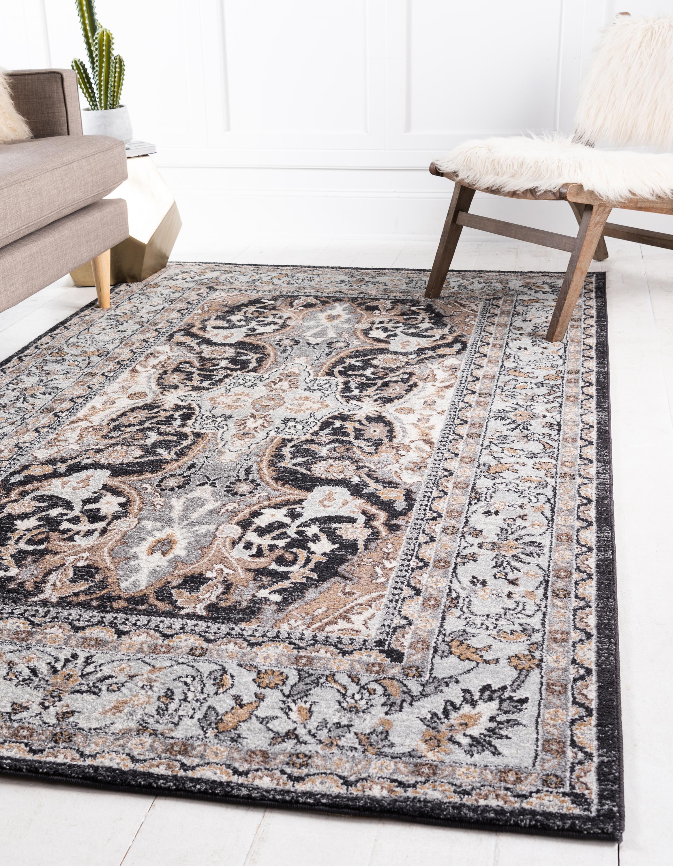 Charcoal 4' x 6' Heritage Rug eSaleRugs