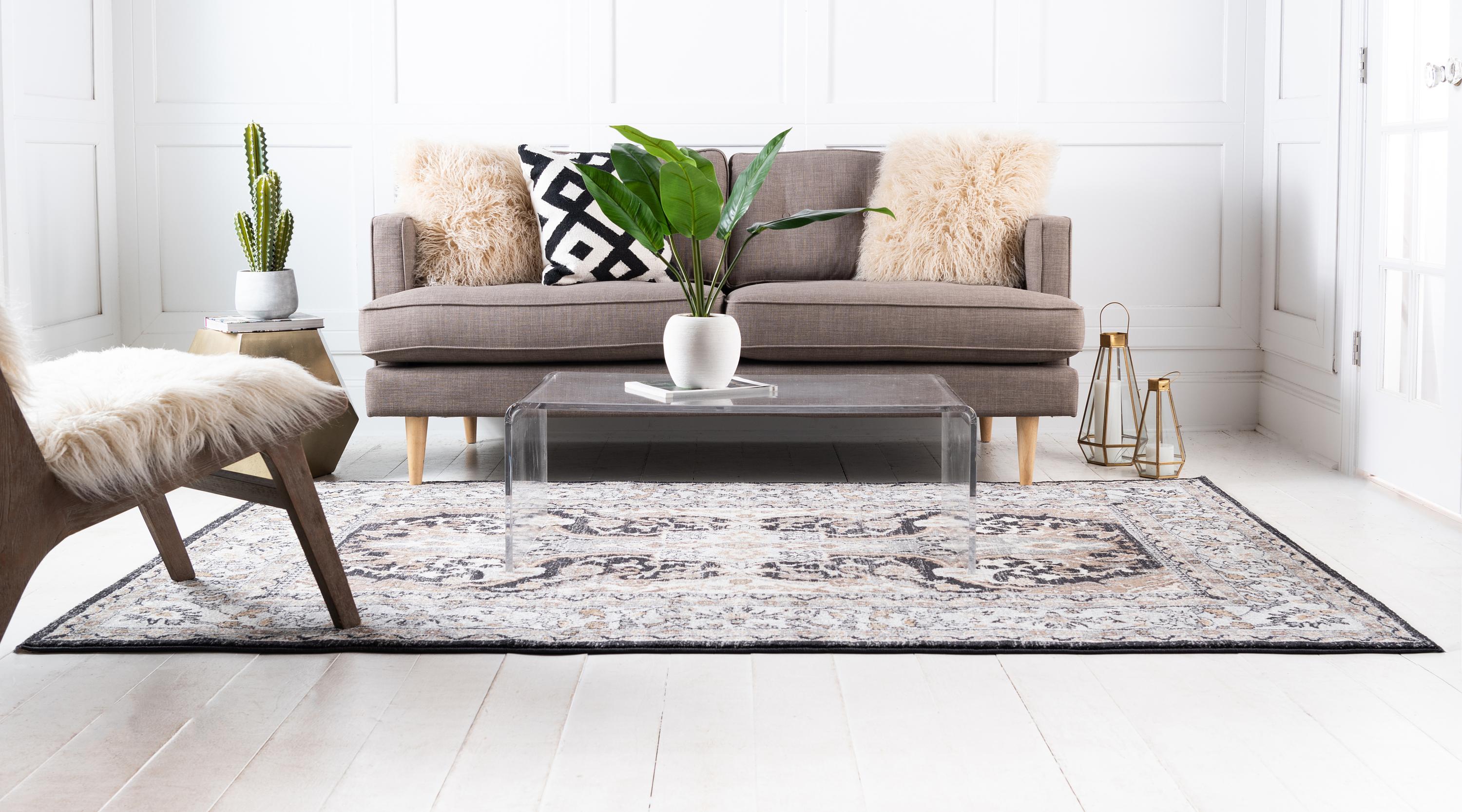 Charcoal 4' x 6' Heritage Rug eSaleRugs