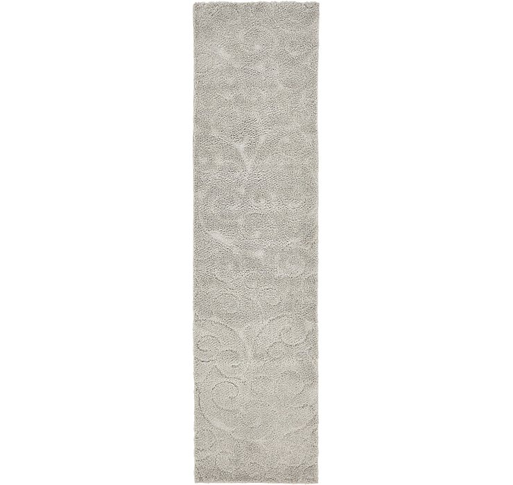 2' 7 x 10' Floral Shag Runner Rug