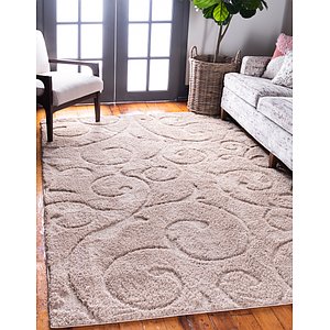 Unique Loom 5' x 8' Floral Shag Rug