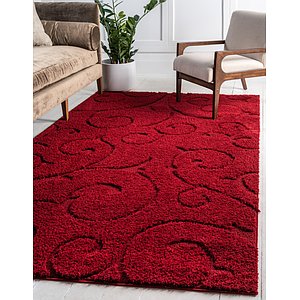 Unique Loom 9' x 12' Floral Shag Rug