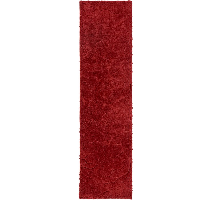 2' 7 x 10' Floral Shag Runner Rug
