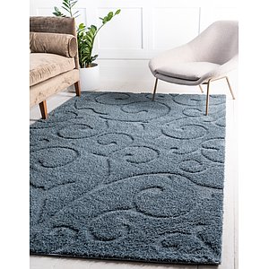 Unique Loom 8' x 10' Floral Shag Rug