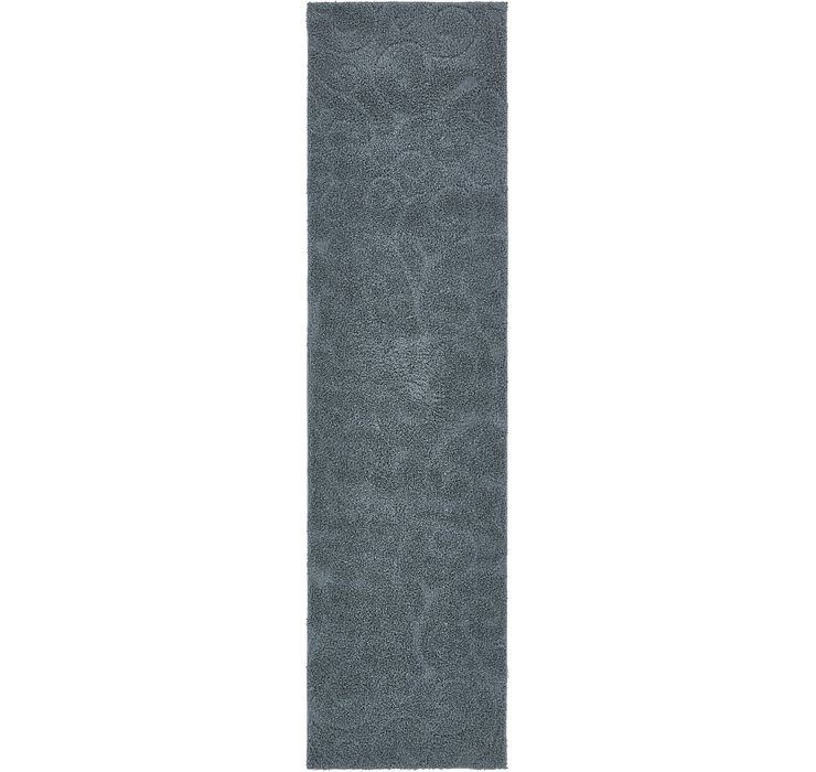 2' 7 x 10' Floral Shag Runner Rug
