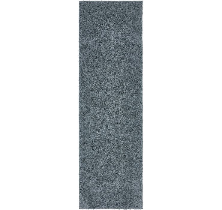 2' x 6' 7 Floral Shag Runner Rug