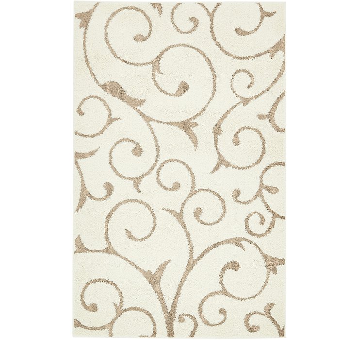 5' x 8' Floral Shag Rug