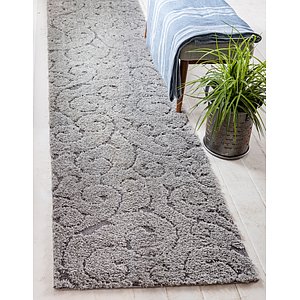Unique Loom 2' x 6' 7 Floral Shag Runner Rug