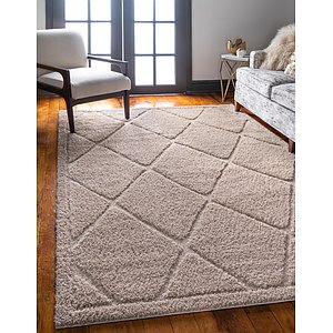 Unique Loom 8' x 10' Trellis Shag Rug