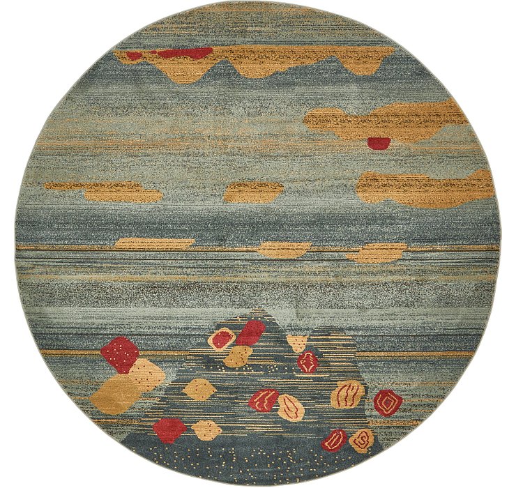 8' x 8' Kashkuli Gabbeh Round Rug