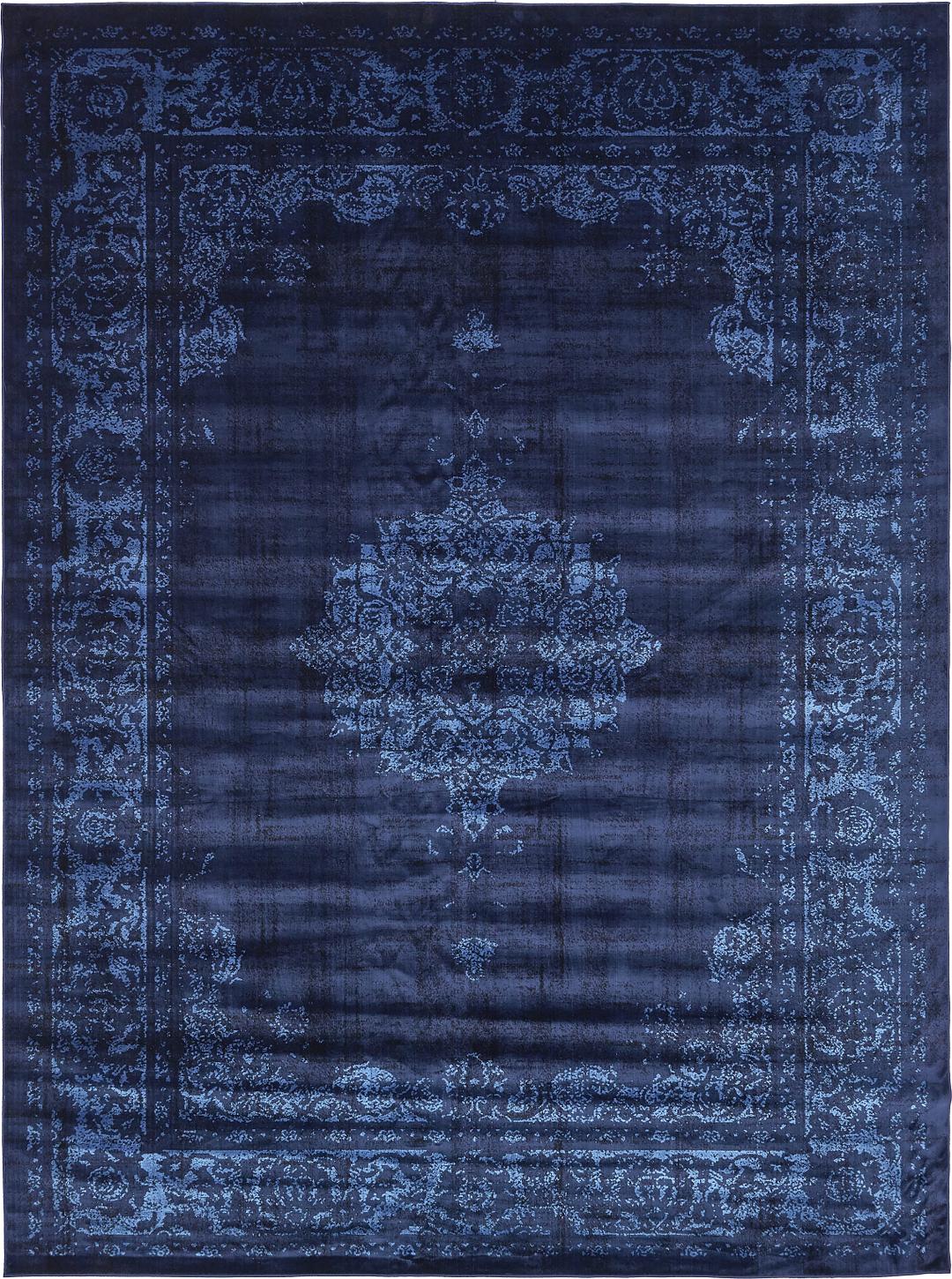 Navy Blue 10' x 13' Renaissance Rug Area Rugs eSaleRugs