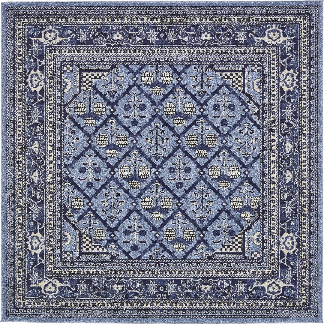 Blue Unique Loom 6 X La Jolla Square Rug Area Rugs Com Main Unique Loom 6 X La Jolla Square Rug Photo