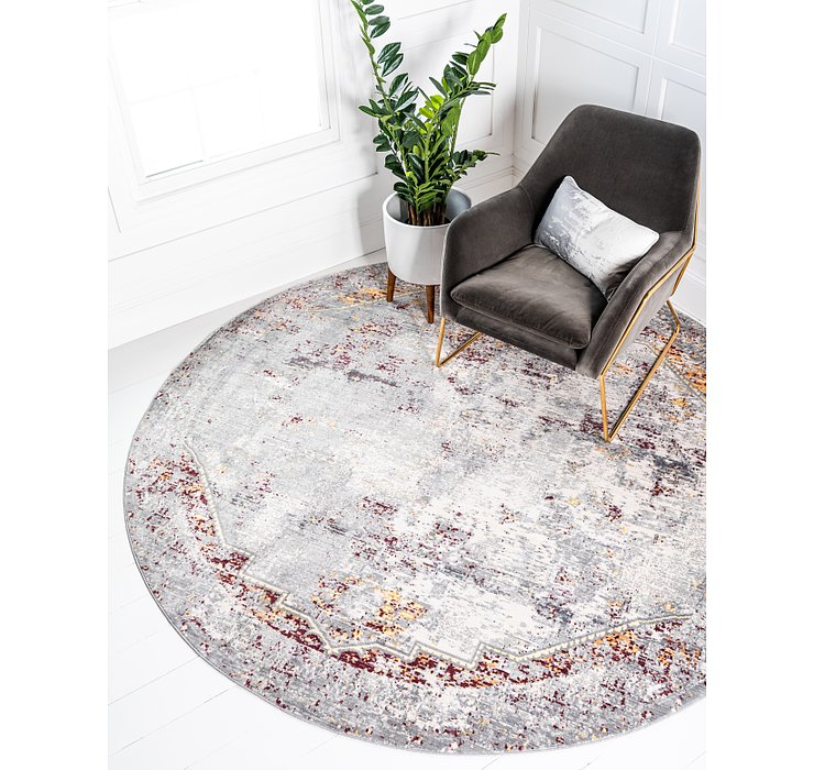8' x 8' Aqua Round Rug