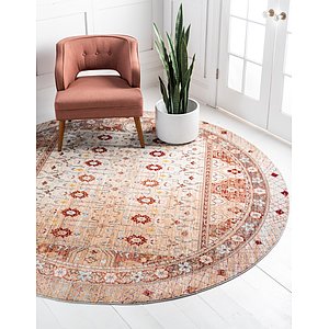 8' x 8' Aqua Round Rug