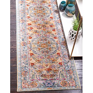 2' 7 x 9' 10 Aqua Runner Rug