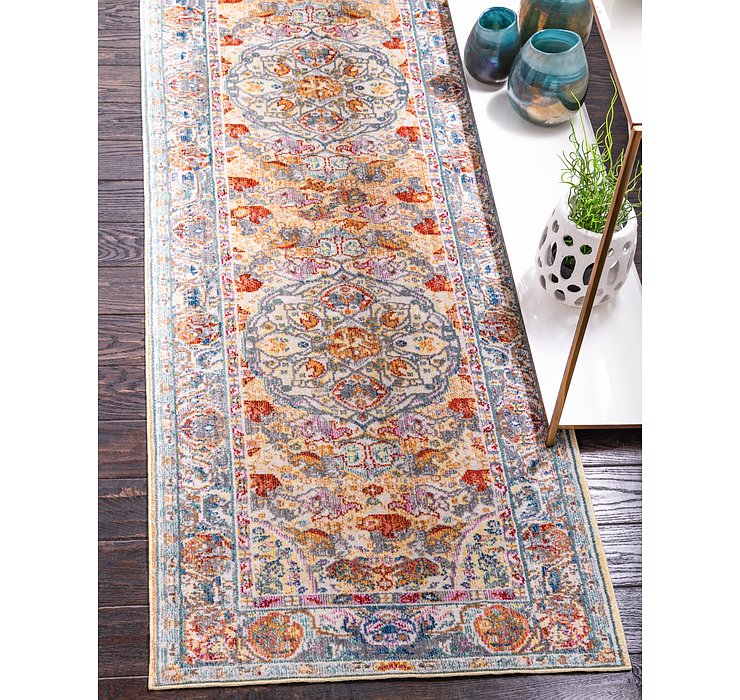 2' 7 x 9' 10 Aqua Runner Rug