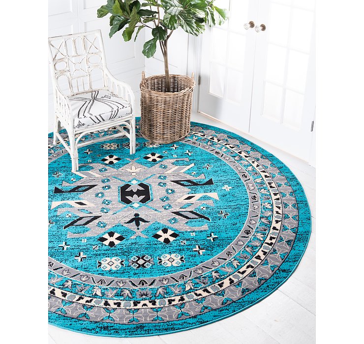 8' x 8' Heris Round Rug