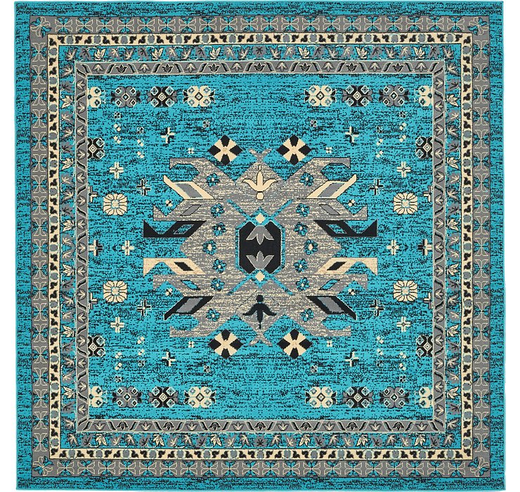 8' x 8' Heriz Design Square Rug