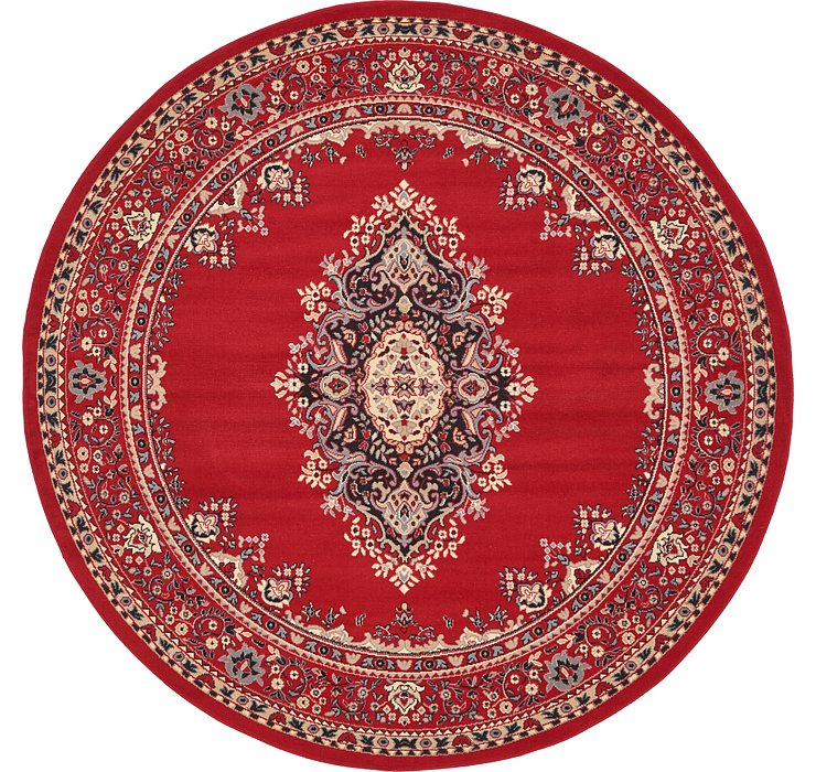 8' x 8' Mashad Design Round Rug