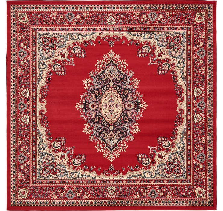 8' x 8' Mashad Design Square Rug