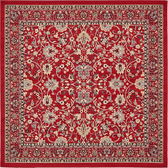 Red 8 X Kashan Design Square Rug Area Rugs Erugs Main Image Of Rug