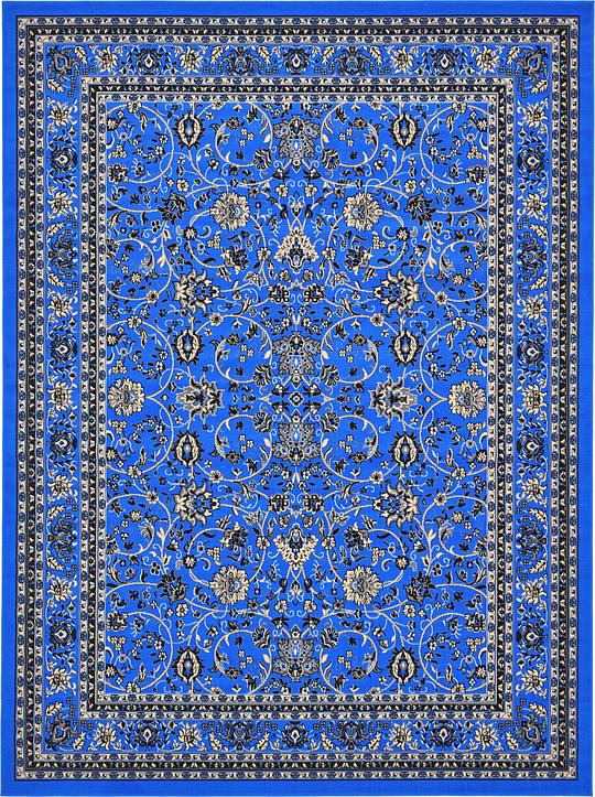 Dark Blue 9 X 12 Kashan Design Rug Area Rugs Irugs Uk