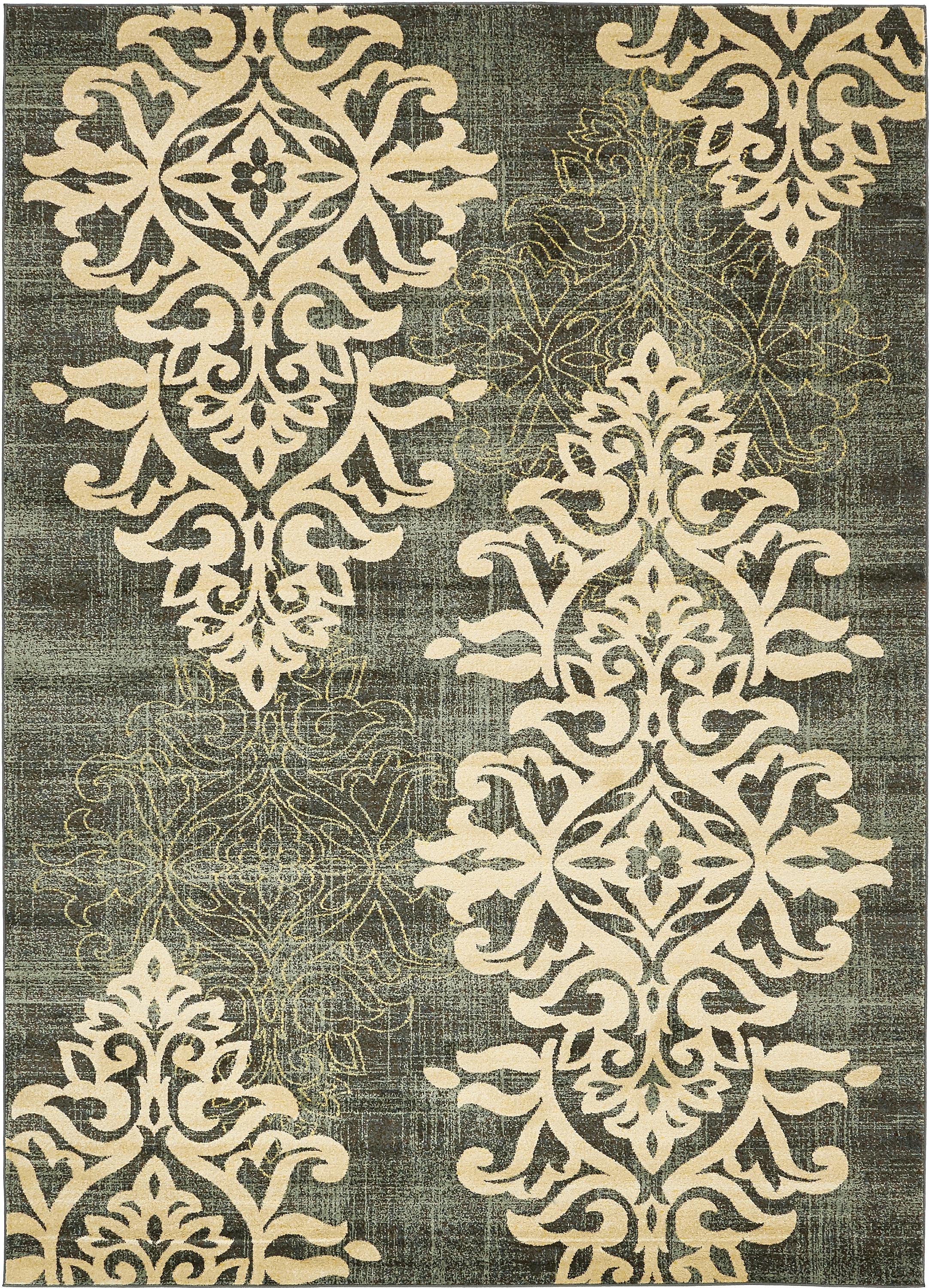 Blue 8' x 11' 4 Damask Rug eSaleRugs