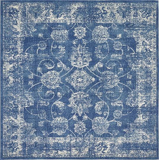 Dark Blue 8' 4 x 8' 4 Heritage Square Rug Area Rugs eSaleRugs