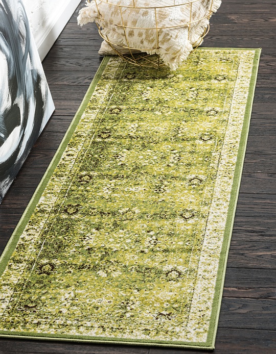 Green 3' x 9' 10 Istanbul Runner Rug Area Rugs eSaleRugs
