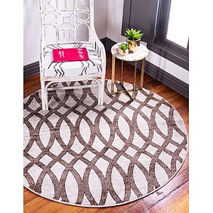 Unique Loom 5' x 5' Rushmore Round Rug