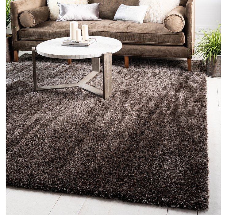 8' x 8' Luxe Solid Shag Square ...