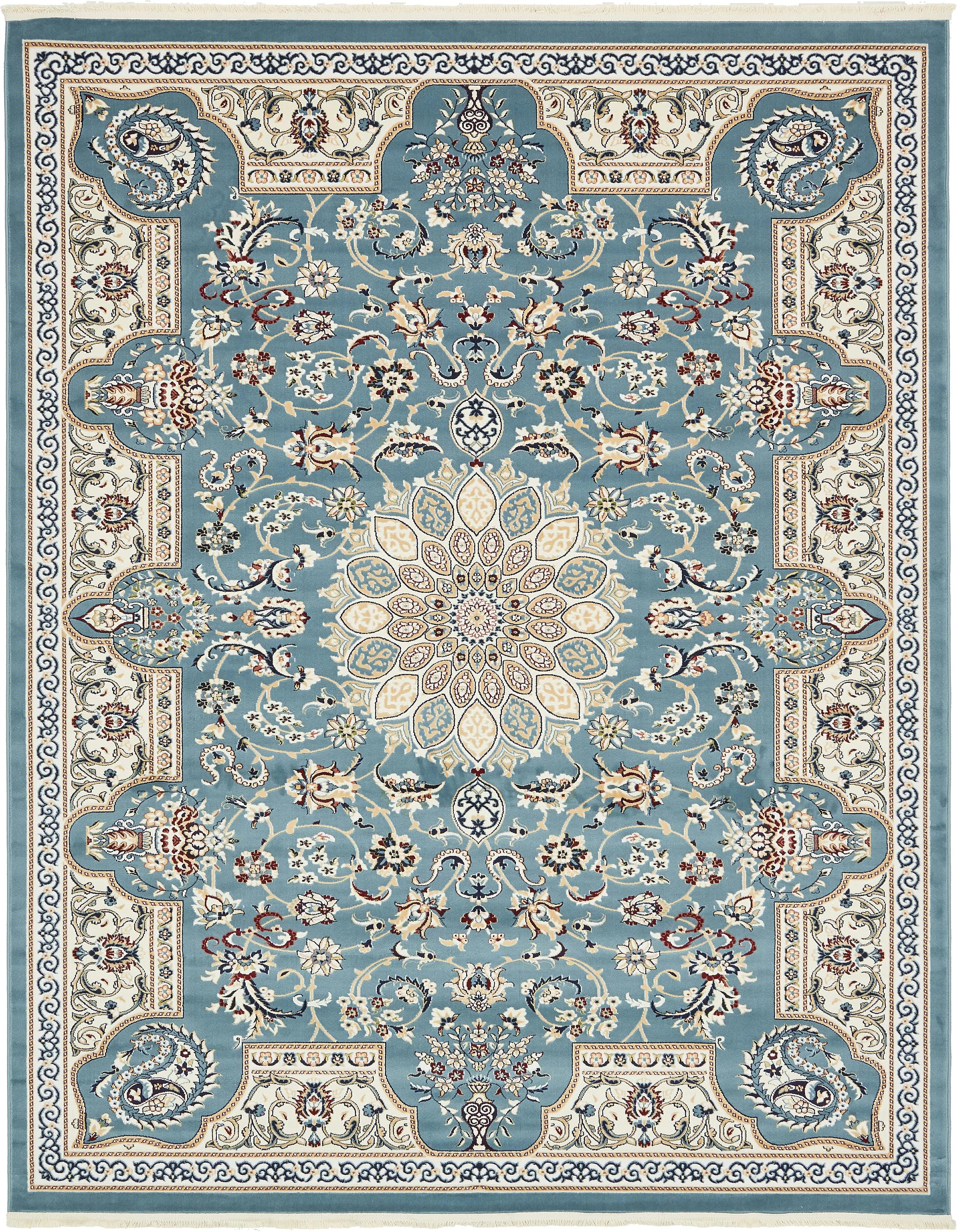 Blue 8' x 10' Nain Design Rug eSaleRugs