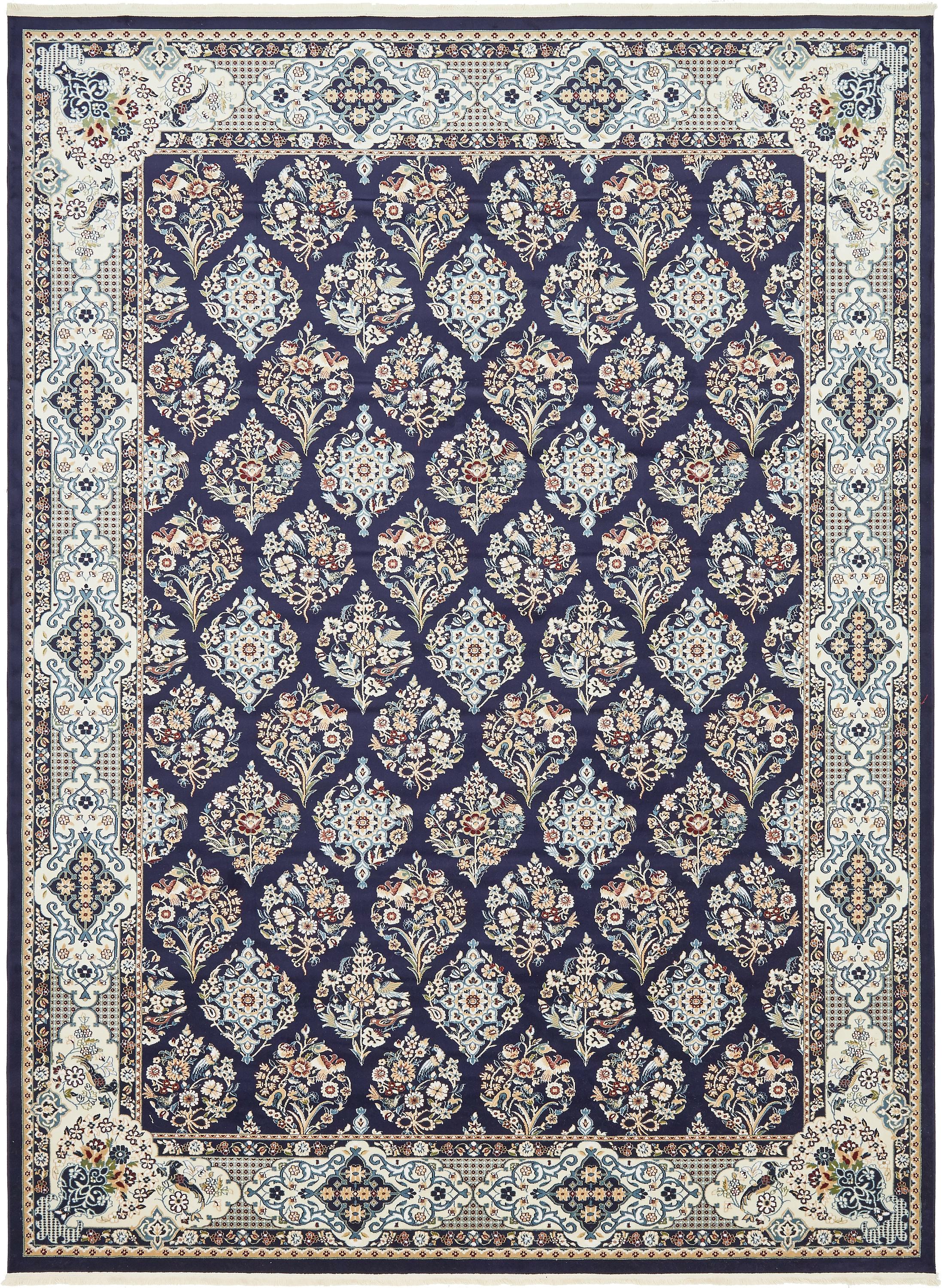 Navy Blue 10' x 13' Nain Design Rug Area Rugs eSaleRugs