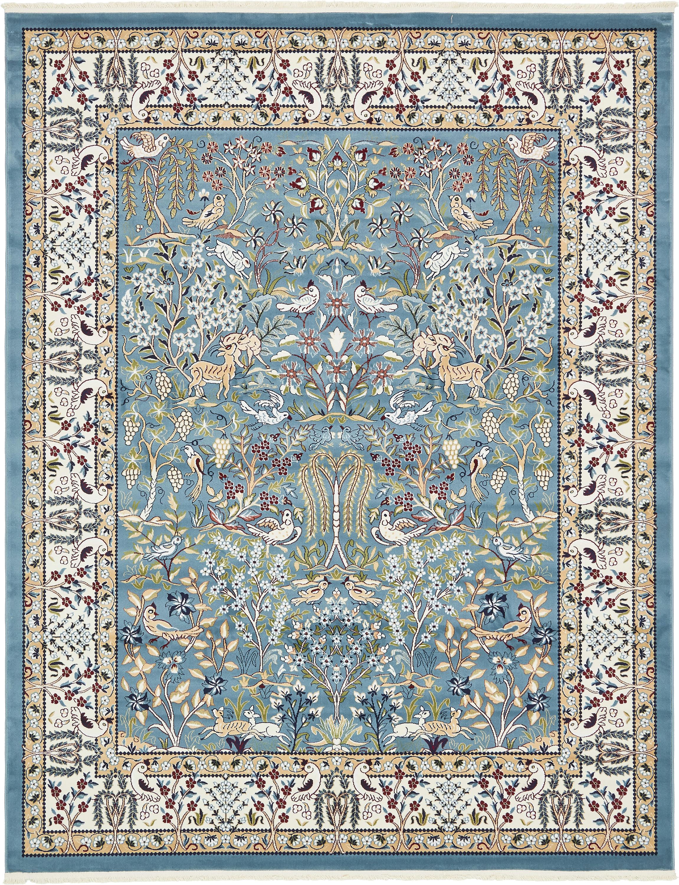 Blue 8' x 10' Nain Design Rug eSaleRugs