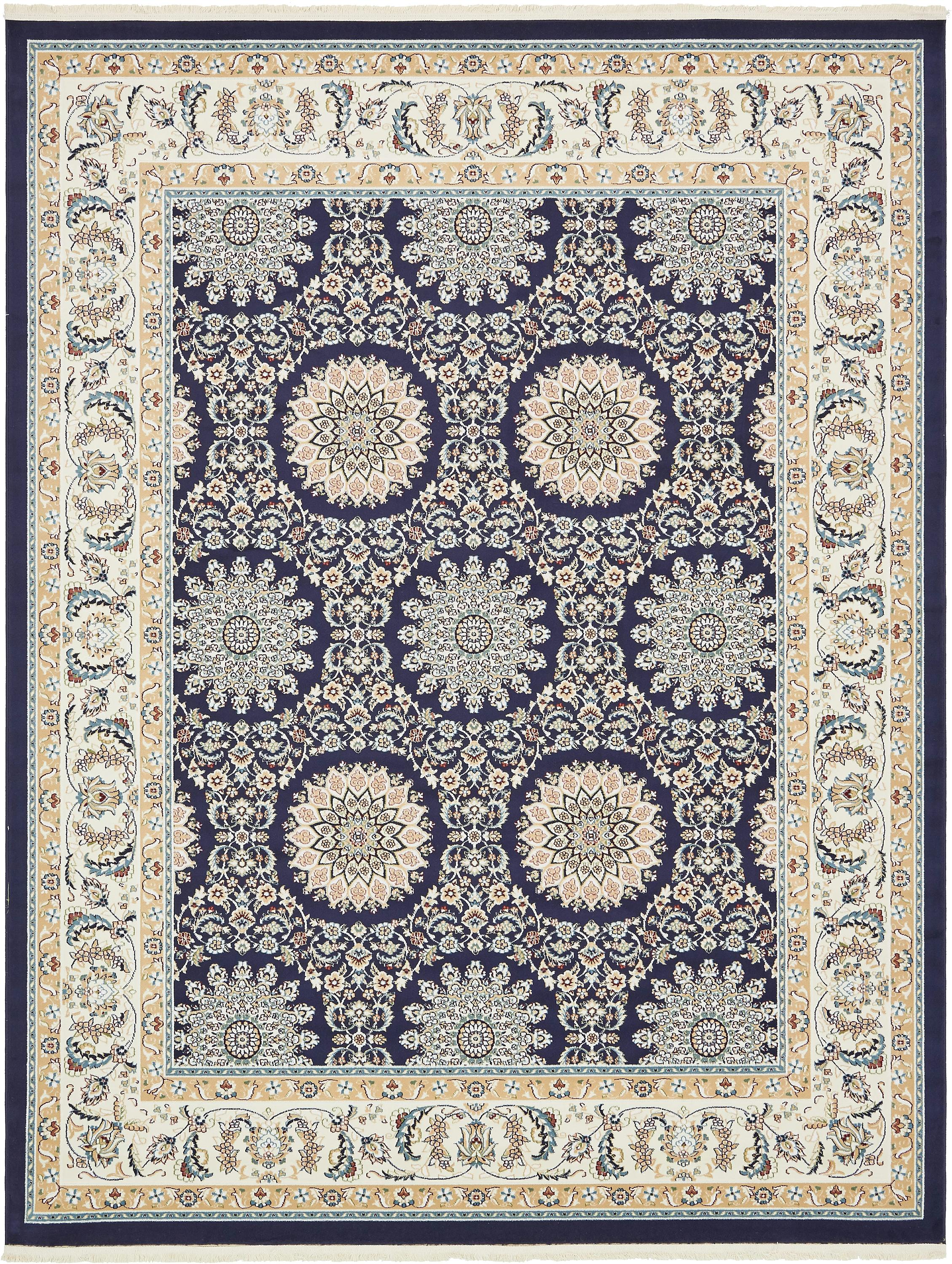 Navy Blue 8' x 10' Nain Design Rug eSaleRugs