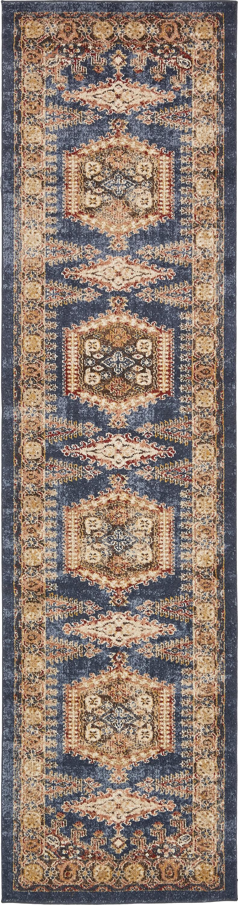 Dark Blue 2' 7 x 10' Arcadia Runner Rug Rugs.ca