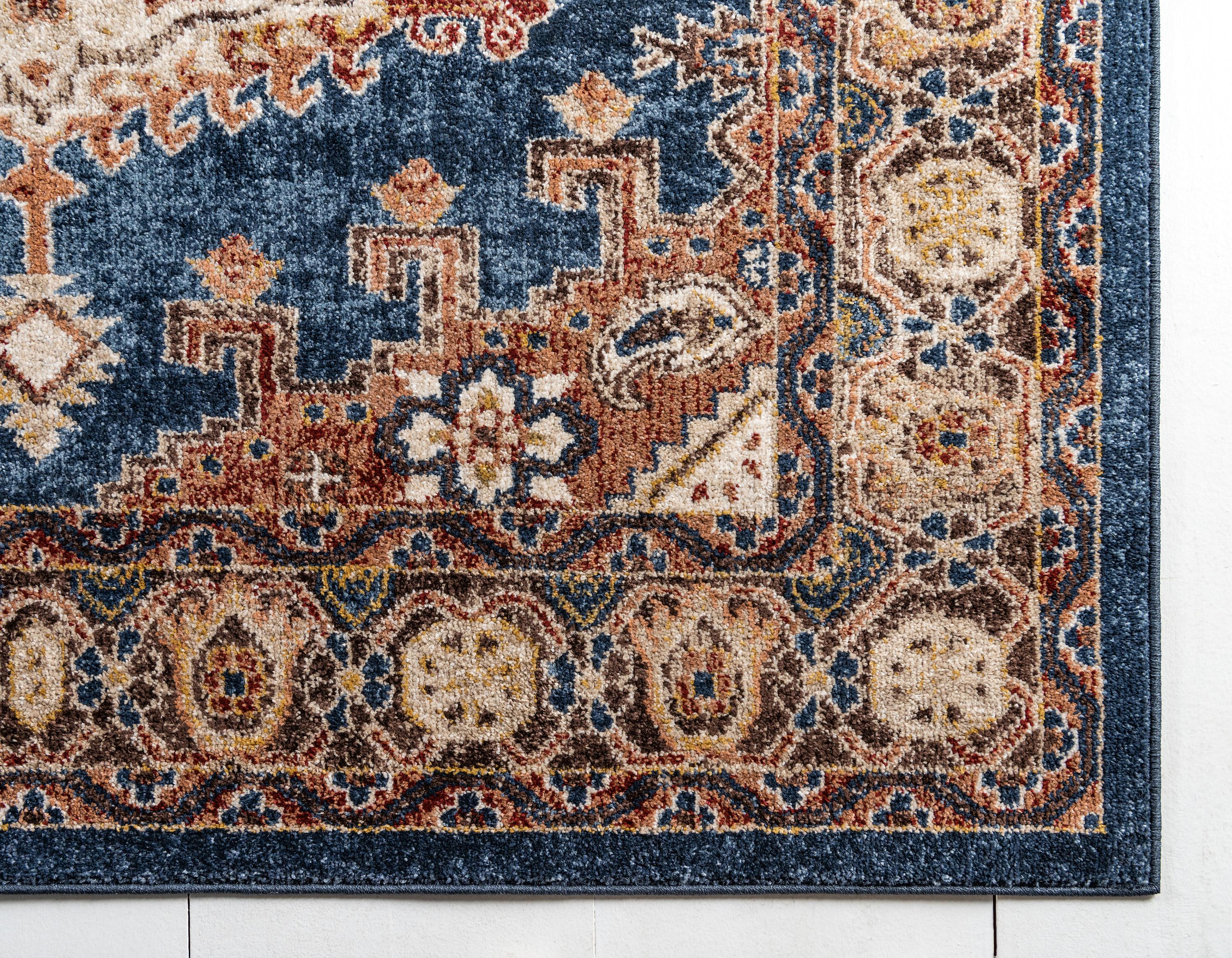 Dark Blue 2' x 6' Arcadia Runner Rug eSaleRugs
