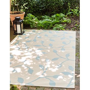 9' x 12' Outdoor Botanical Rug