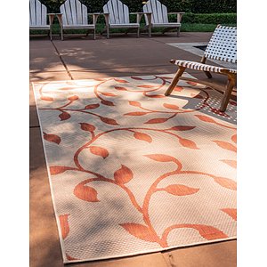 Unique Loom 9' x 12' Outdoor Botanical Rug
